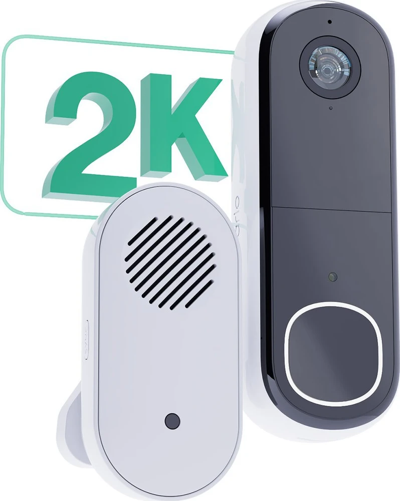 Arlo ARLO ESSENTIAL 2 vaizdo durų skambutis 2K su varpeliu V2 BNDL