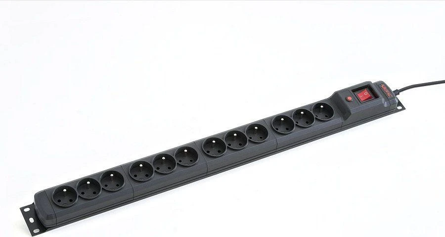 ARMAC M12/16/45/CZ Surge Protection MULTI 12M/16A RACK 19 12 lizdų 4,5m juodas