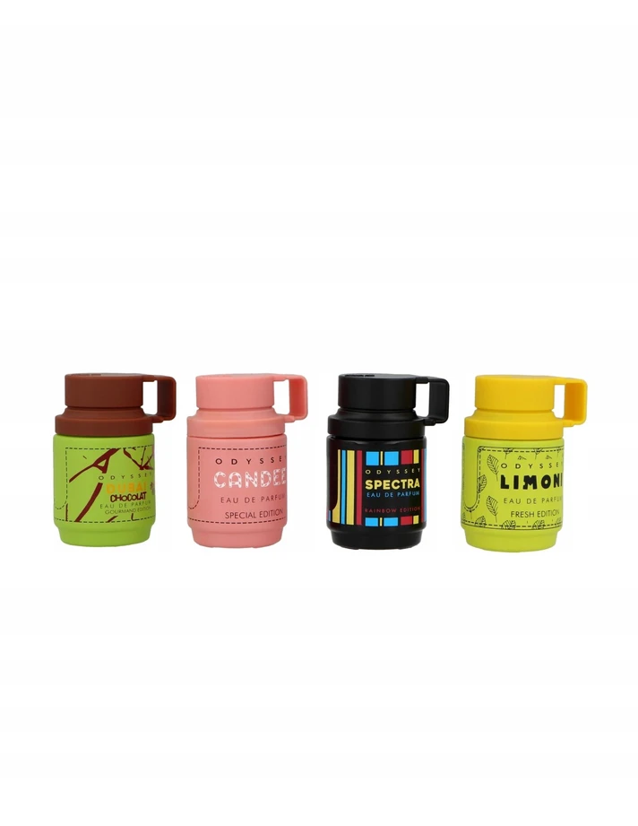 „Armaf Odyssey Discovery“ rinkinys EDP unisex (EDP Odyssey Candee 12 ml + EDP Odyssey Dubai Chocolat 12 ml + EDP Odyssey Limoni Fresh 12 ml + EDP Odyssey Spectra 12 ml)