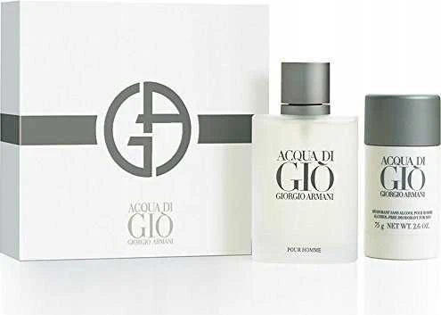 Set Giorgio Armani: Acqua di Gio Eau De Toilette For Men, 100 ml + Acqua di Gio Anti-Perspirant Dezodorantas Stick For Men, 75 g