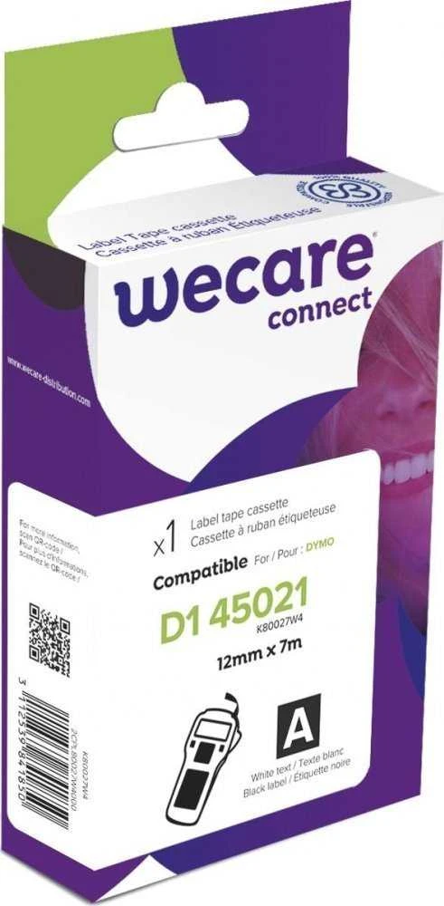 WECARE ARMOR juosta skirta DYMO S0720610, balta/juoda, 12mm x 7m