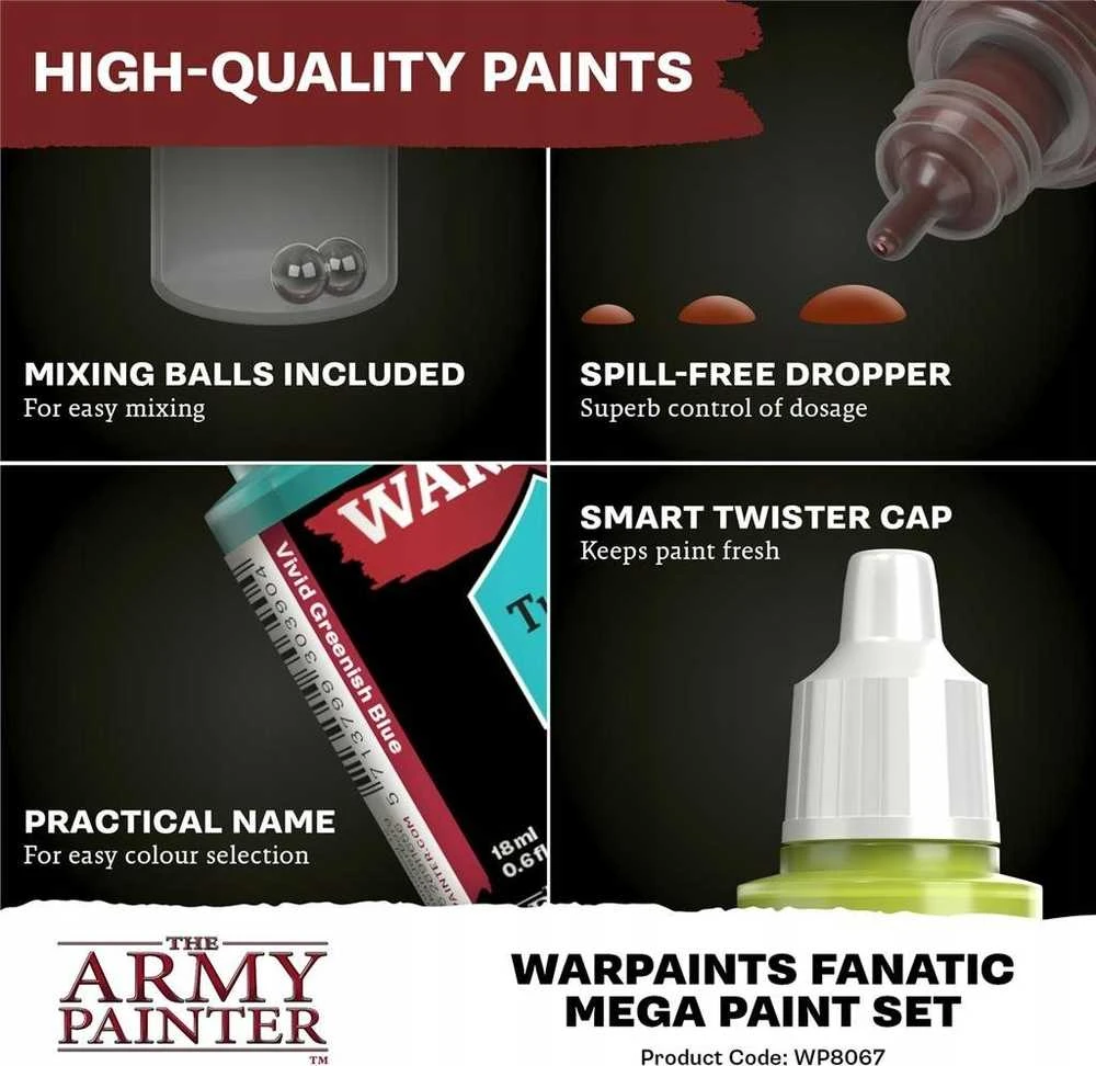 Army Painter The Army Painter: Warpaints - Fanatic - Labiausiai ieškomas dažų rinkinys