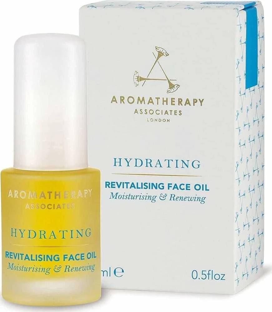 „Aromatherapy Associates“ drėkinamasis rožių eterinių aliejų gaivinantis aliejus veidui, 15 ml
