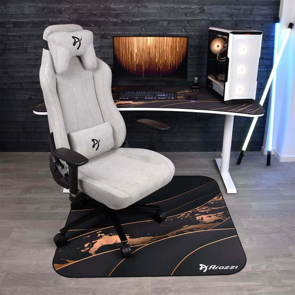 Arozzi Zona Square Floor Pad | Juodas/Gold