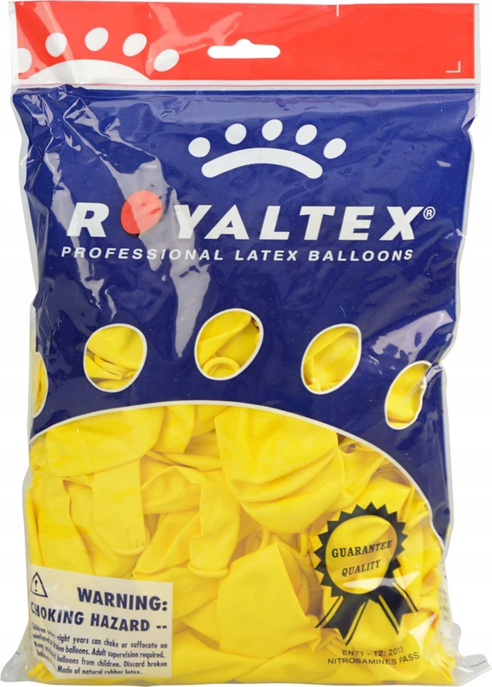 Geltoni Arpex balionai pakuotėje