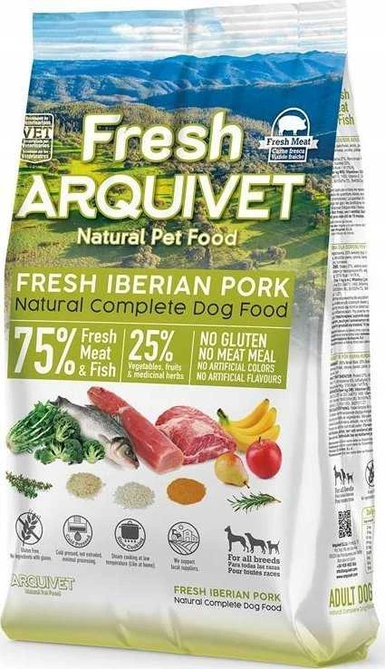 ARQUIVET Šviežia Iberijos kiauliena ir žuvis - pusiau drėgnas šunų maistas - 2,5kg
