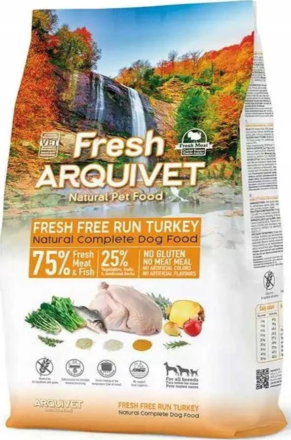 Šunų Maistas - Arquivet Pusiau Drėgnas Su Kalakutiena Ir Žuvimi 10kg