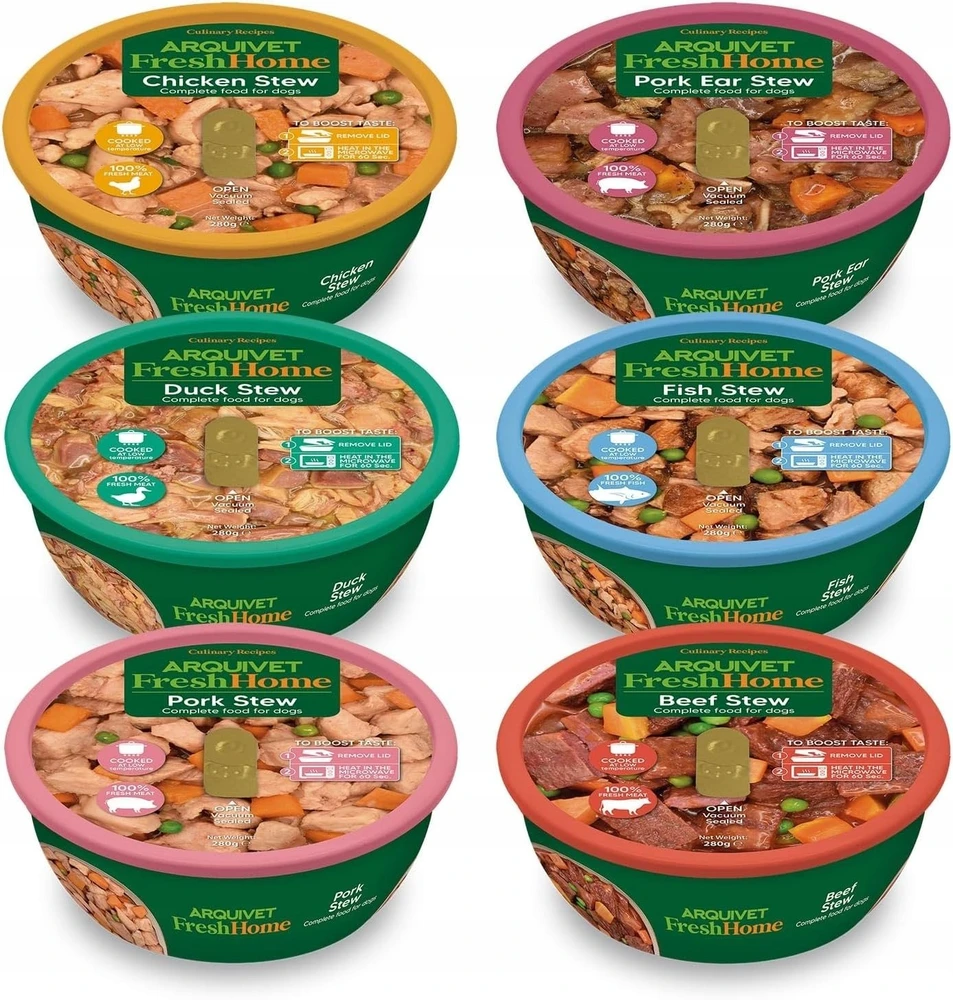 ARQUIVET Fresh Home Mix stews – drėgnas ėdalas šunims – 6x280g