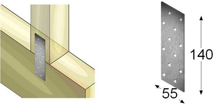 Arras Sujugnimo plokštelė 140 x 55 x 2