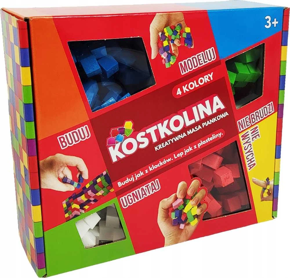 Art And Play Kostkolinas. Kūrybinė putų masė (4 spalvos) Art. ir Žaisti