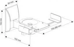 Laikiklis ART RAMG G-04B ART Holder to speakers tighten G-04 juodas 25kg 2vnt.