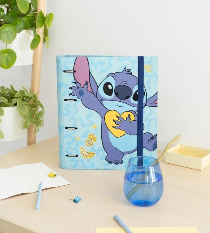 „Disney Stitch“ – A4 formato segtuvas iš „Tropical“ kolekcijos (4 žiedai, gumytė)