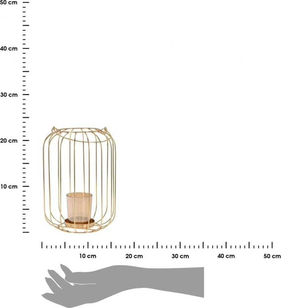 Art-Pol Home Styling Collection Žibintas žvakidė auksinis 21,5 cm