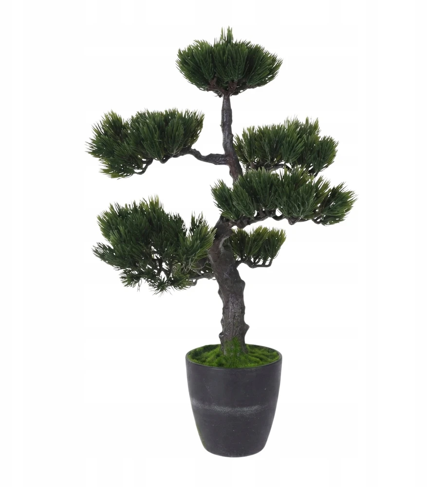 Dirbtinis bonsai medelis tamsiame vazone