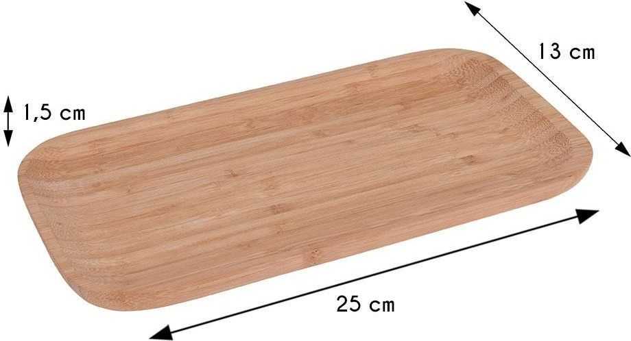 Art-Pol Bamboo Vaisių serviravimo padėklas, 25x13 cm, bambukas