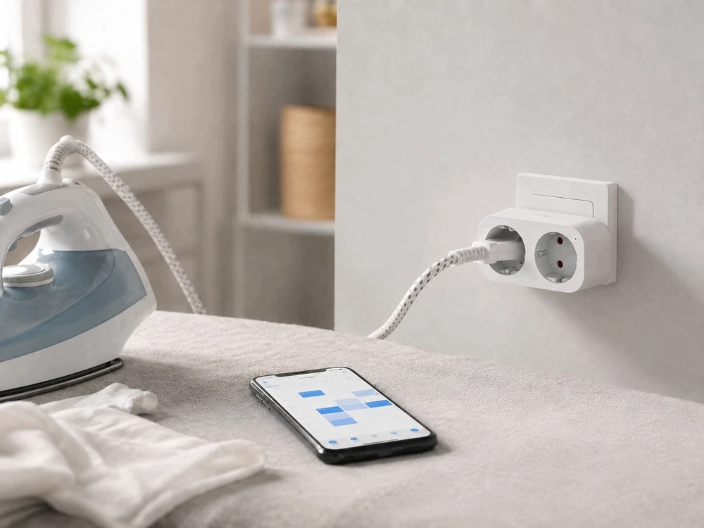 Art Smart Adapteris Lizdas 230V WIFI baltas dvigubas (SH-GW2W)