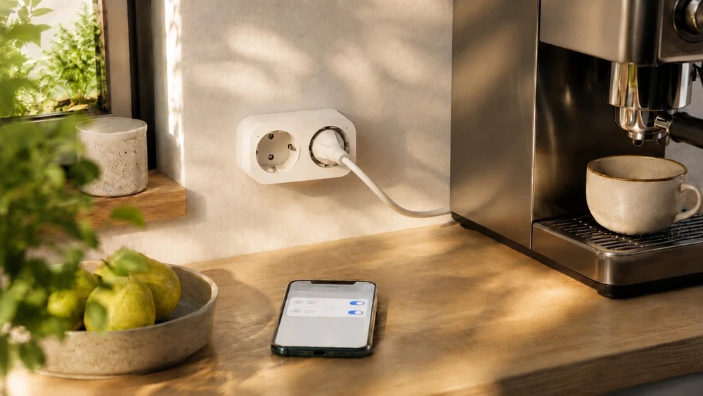 Art Smart Adapteris Lizdas 230V WIFI baltas dvigubas (SH-GW2W)