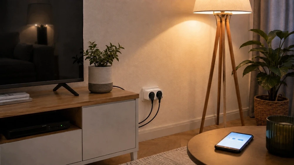 Art Smart Adapteris Lizdas 230V WIFI baltas dvigubas (SH-GW2W)