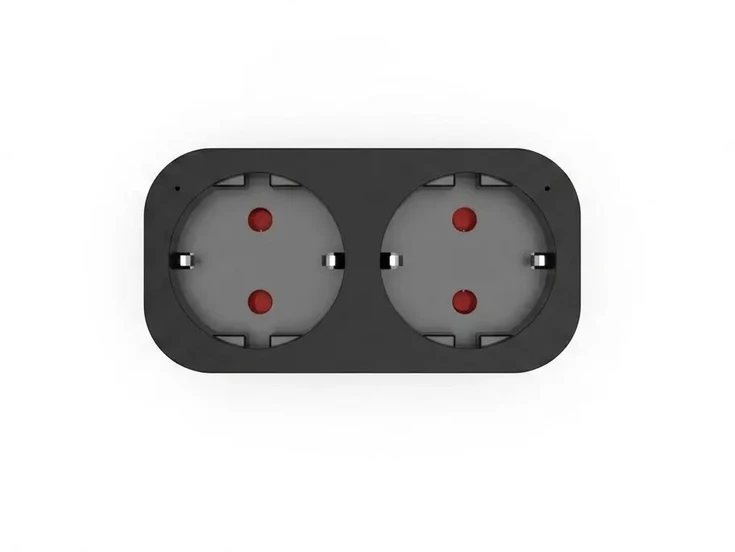 Art Smart adapteris lizdas 230V WIFI juodas dvigubas (SH-GW2B)