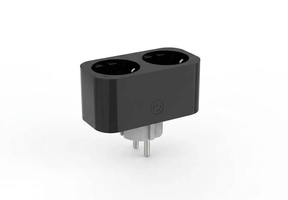 Art Smart adapteris lizdas 230V WIFI juodas dvigubas (SH-GW2B)
