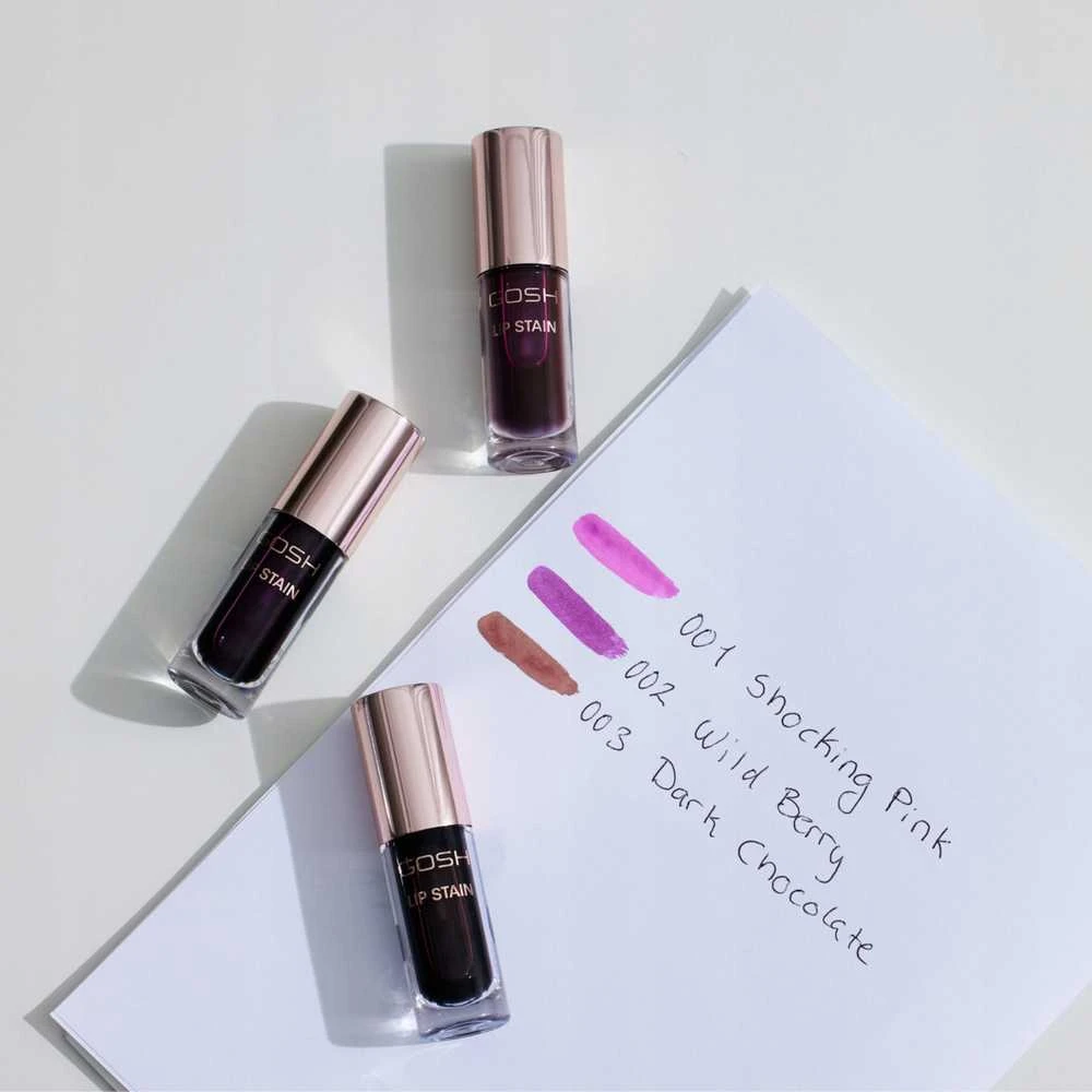 Gosh Lip Stain Tinte De Labios 001-Shocking Rožinė, 3 ml