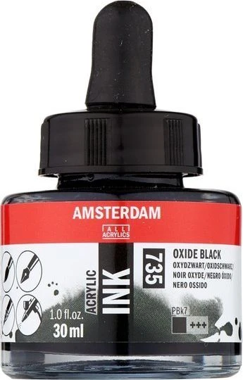 Artequipment AMSTERDAM ACRYLIC INK 30 ml - OXIDE Juodas uniw
