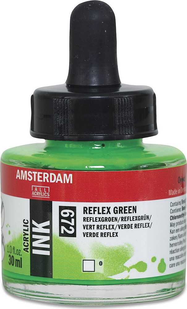 Artequipment Amsterdam Acrylic Ink Bottle Reflex Žalias 672