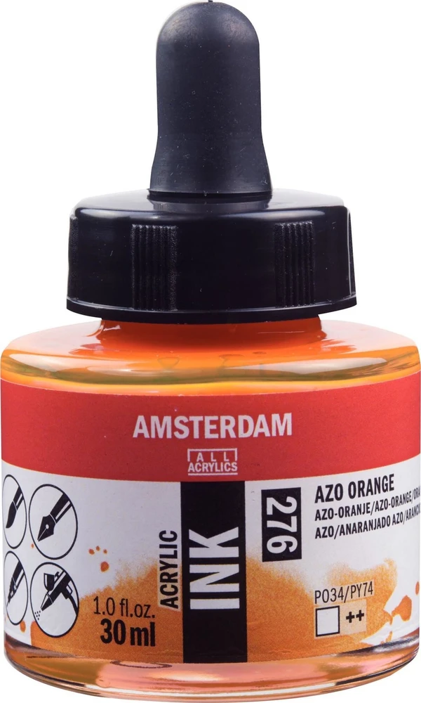 Royal Talens Akrilinė rašalo buteliukas Amsterdam 30ml oranžinė azo