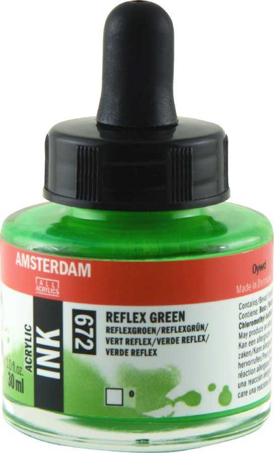 Artequipment Amsterdam Acrylic Ink Bottle Reflex Žalias 672
