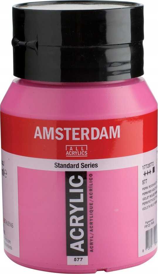 Akrilinė dažai - Amsterdamas - 500ml - Raudonasis Violetas - Atsparumas šviesai - Ilgaamžis