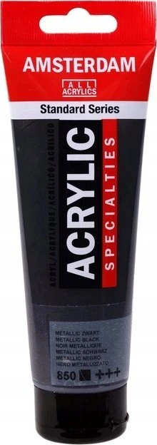 Artequipment Amsterdam Standard Series Acrylic Tube Metallic Juodas 850