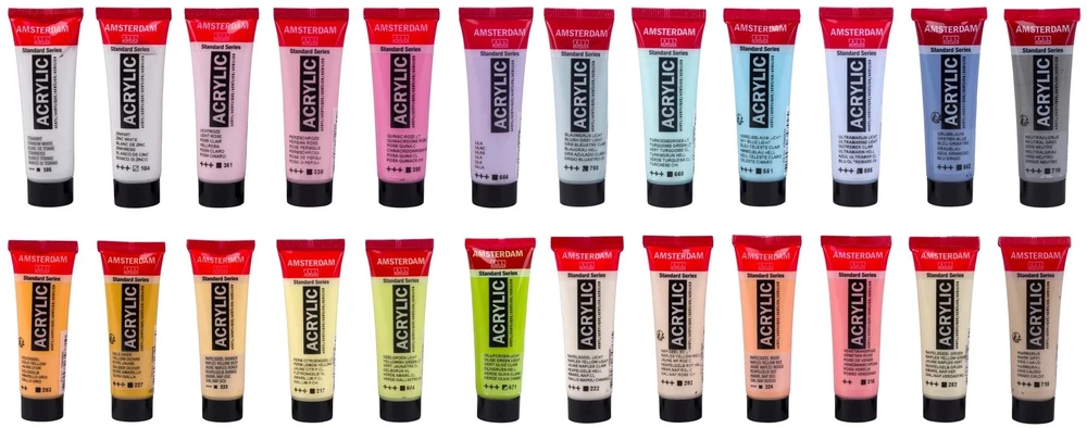 Artequipment Amsterdam Standard Series acrylic paint soft colors set | 24 x