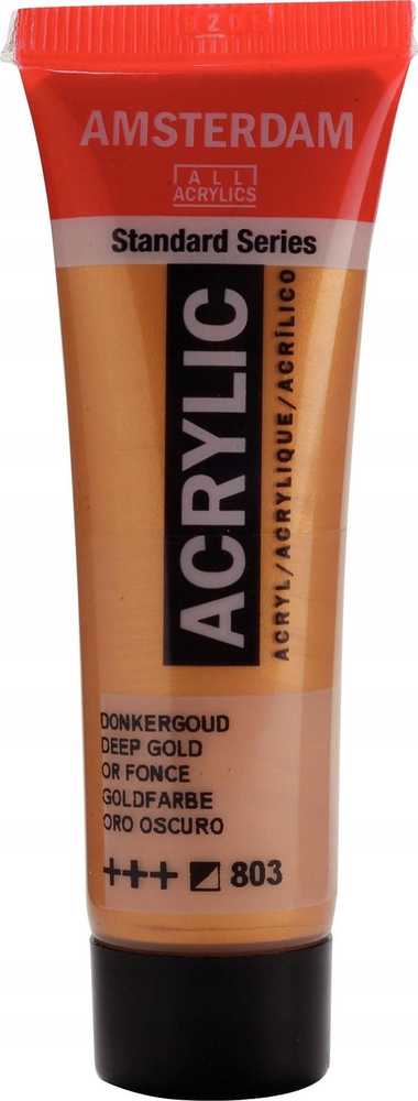 Artequipment Amsterdam standartinės serijos akrilo tūbelė 20 ml Deep Gold 803