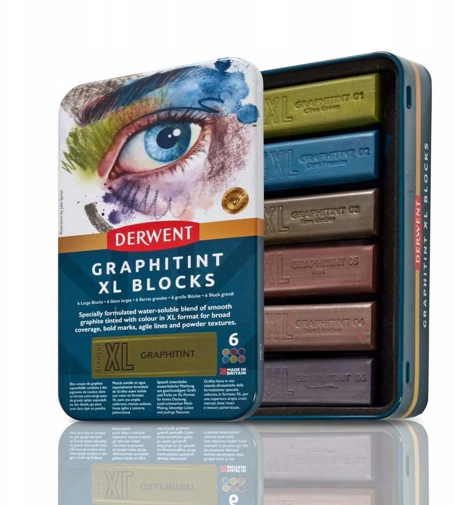 Artequipment Derwent XL Graphitint Blocks 6 stk tin
