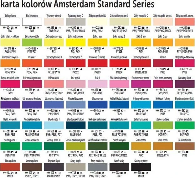 Artequipment Farba akrylowa TALENS AMSTERDAM 120ml 104 - ZINC Baltas uniw