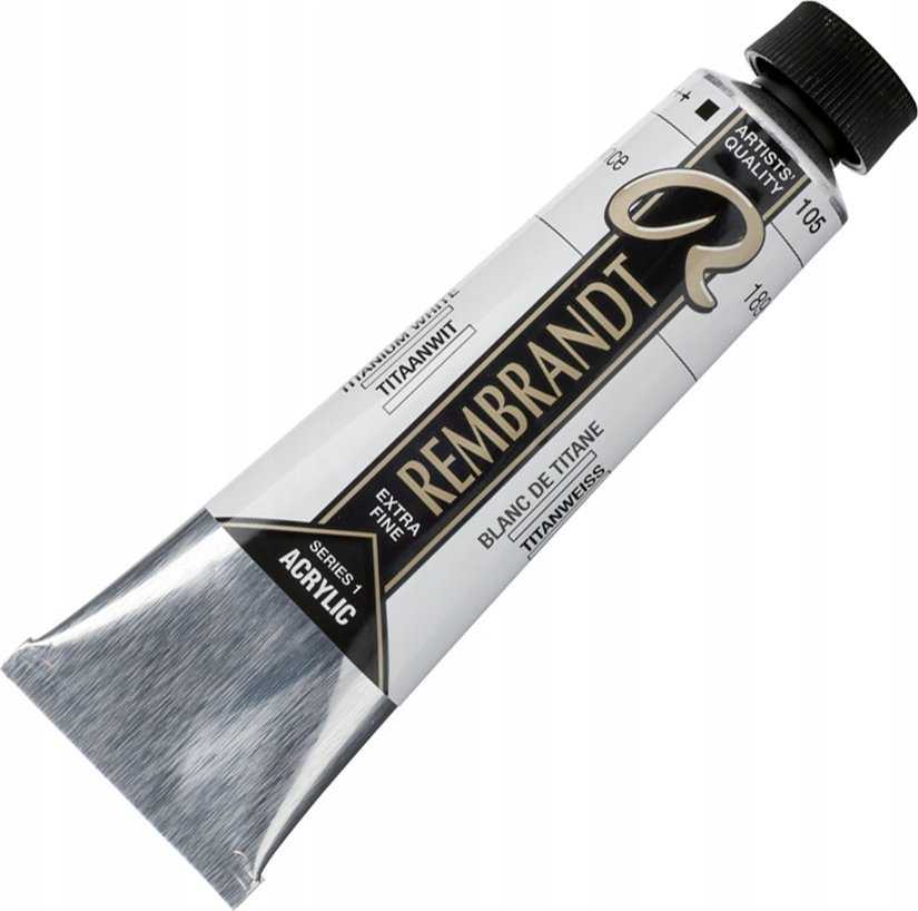 Artequipment Rembrandt Acrylic Colour Tube Titanium Baltas 105