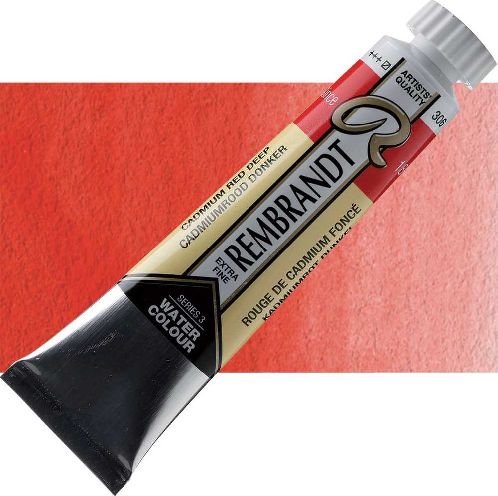 Artequipment Rembrandt Watercolour Tube Cadmium Raudona Deep 306