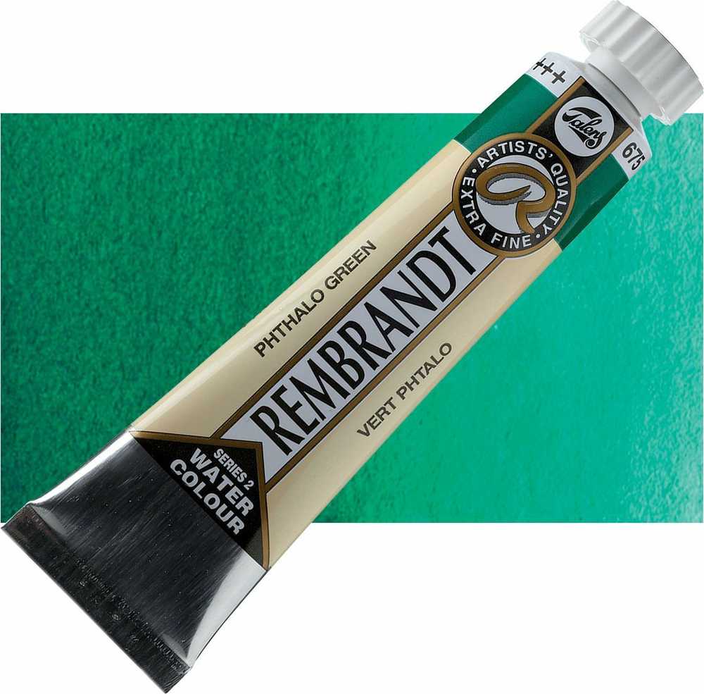 Artequipment Rembrandt Watercolour Tube Phthalo Žalias 675