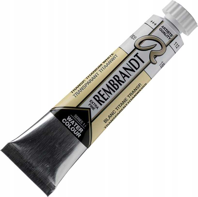 Artequipment Rembrandt Watercolour Tube Transparent Titanium Baltas 112
