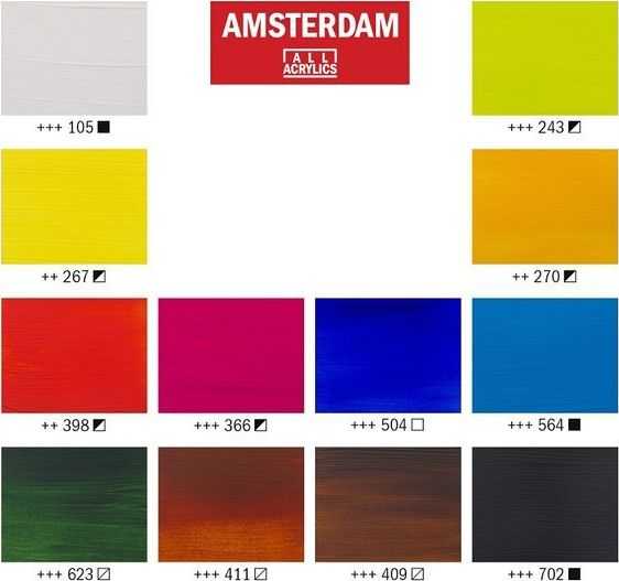Artequipment TALENS AMSTERDAM Rinkinys 12X20ML LANDSCAPE COLORS uniw