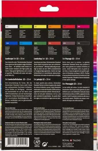 Artequipment TALENS AMSTERDAM Rinkinys 12X20ML LANDSCAPE COLORS uniw