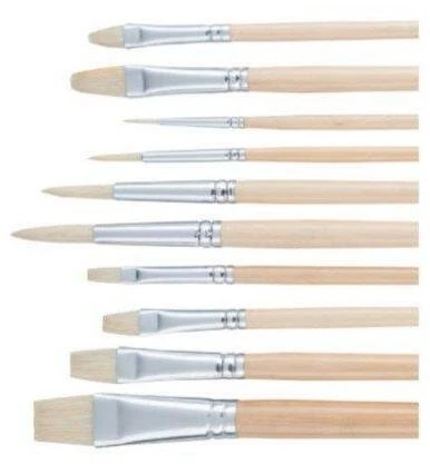 Artequipment Talens Art Creation Oil & acrylic brush set hog bristle | 10 brushes