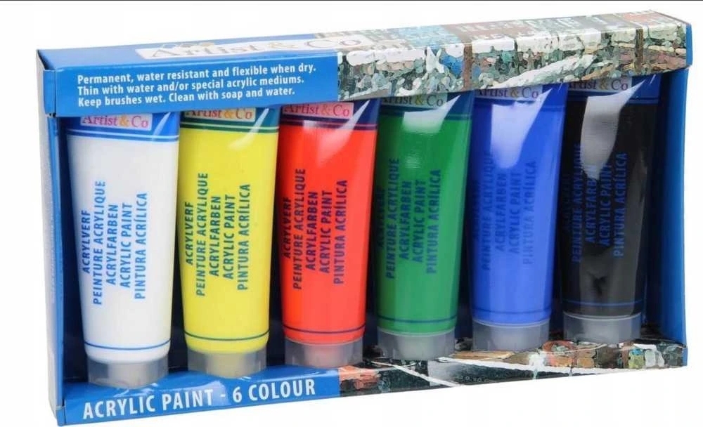 Artico® akrilinių dažų rinkinys 75 ml 6 spalvos