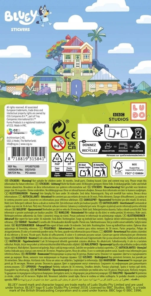 Artist Ccg Mz Import CCG Bluey nakeliai 15841