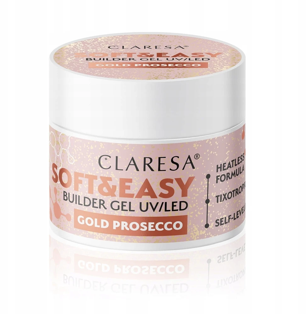 Artrozne „Claresa Soft&Easy“ statybinis gelis „Dancing Sparkles“, 90 g