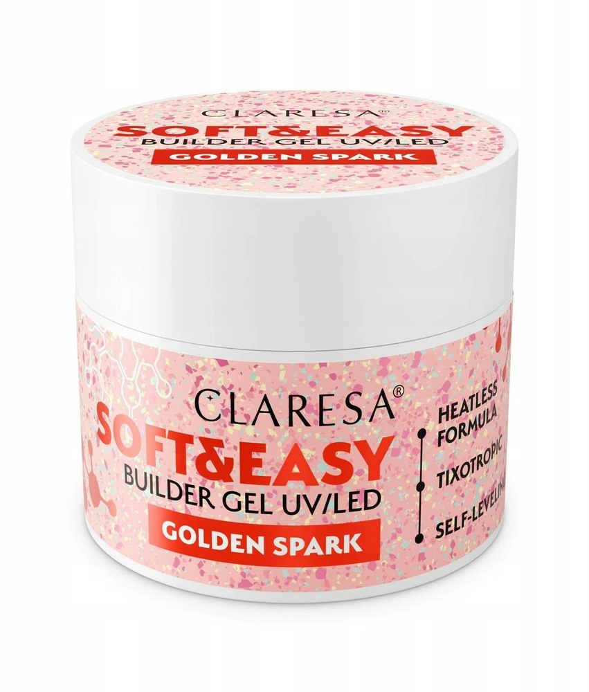 Artrozne Claresa Soft&Easy statybinis gelis „Golden Spark“ 45 g