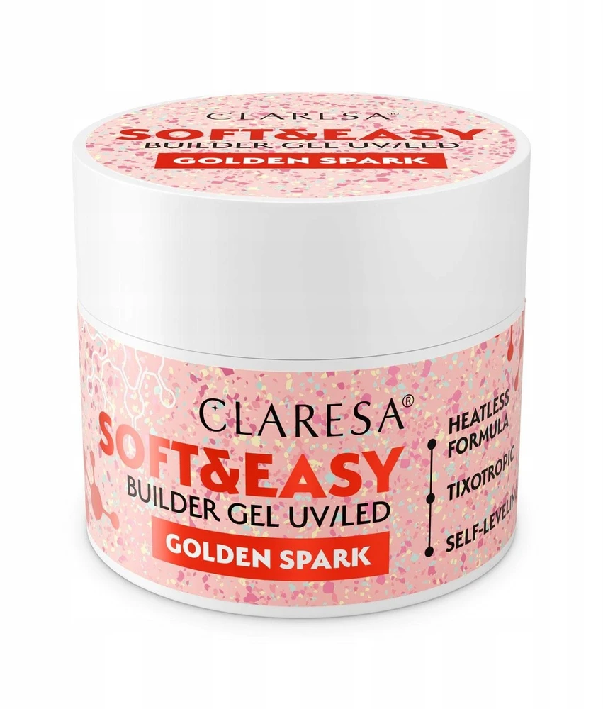 Artrozne Claresa Soft&Easy statybinis gelis Golden Spark 12g