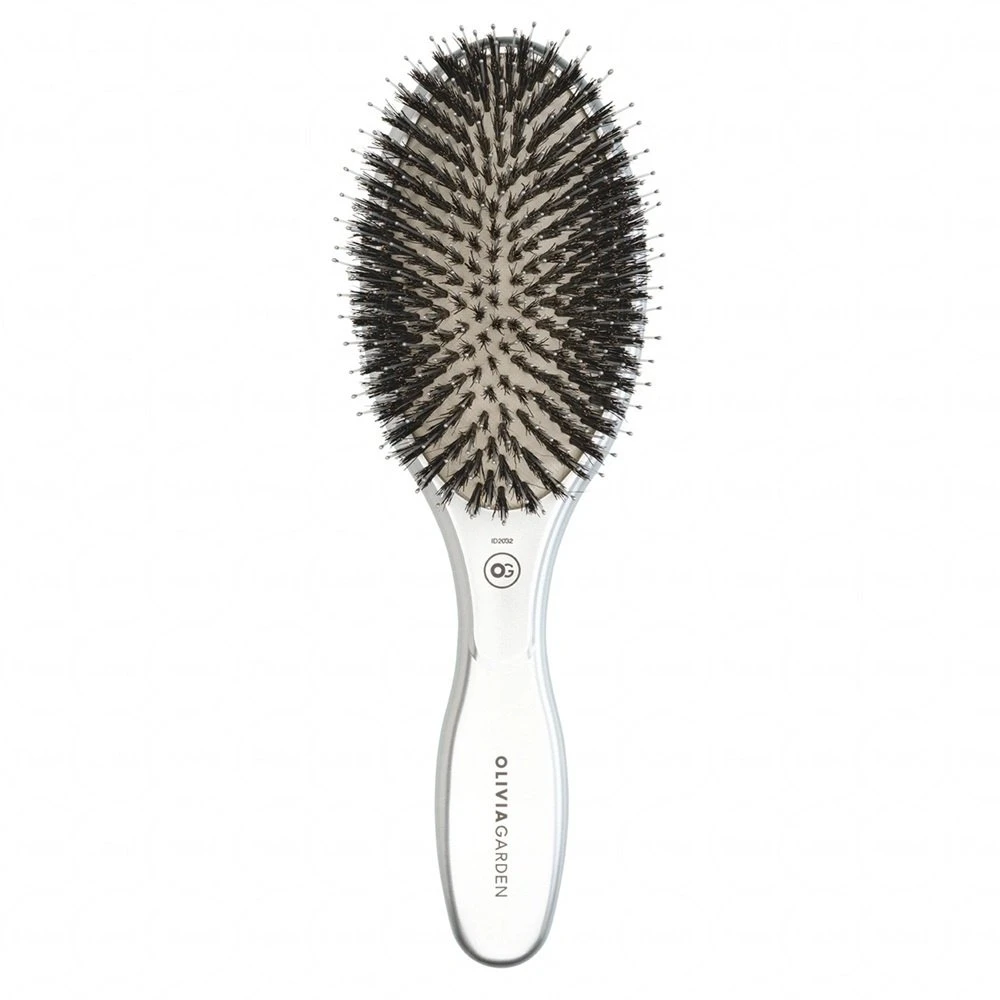 Plaukų šepetys Olivia Garden Expert Care Oval Sidabrinis