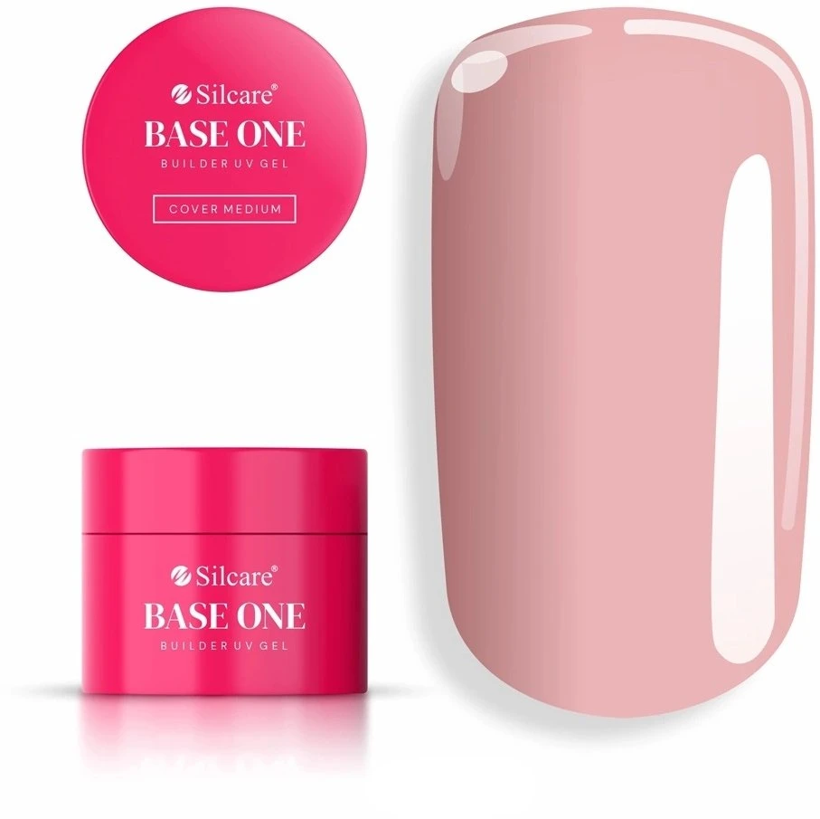 Silcare Base One Builder Gel Cover Medium Cover Medium, 100 g