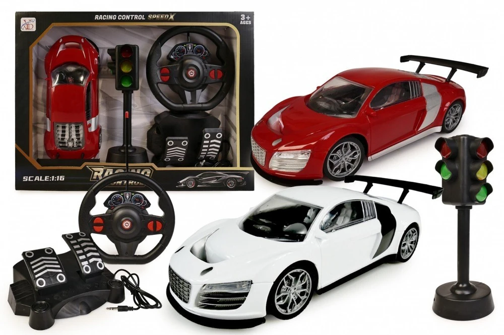 Artyk Automobilis su vairu ir šviesoforais